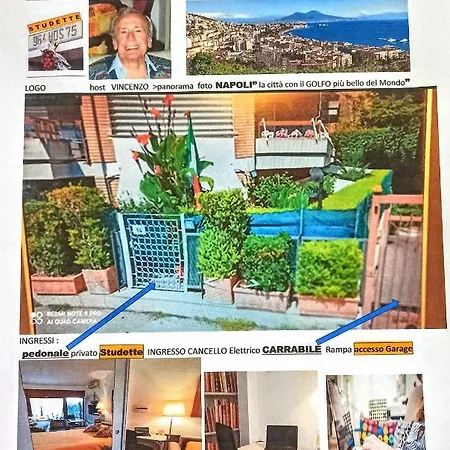 아파트 Monocamera Con Terrazzogiardino -studette -zona Panoramica Posillipo 나폴리